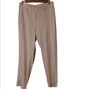 J. Jill Natural Beige Lightweight Linen Stretch Pintuck Pull-on Cropped Pants XS